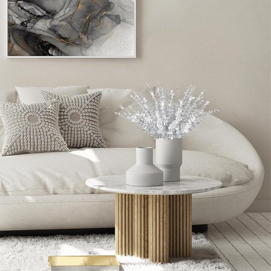 45 stuks kunstmatige eucalyptus takken, bladeren, eucalyptusbladeren, decoratie, eucalyptus, kunstplanten voor bloemstukken, huis, bruiloft, feest, tafel, centerpiece, decoratie, zilver