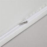 2-delig wit zijden satijnen beddengoedset | dekbedovertrek 155 x 220 cm met kussensloop 80 x 80 cm | antraciet | 2-delig bedgarnituur | katoenen dekbedovertrek met ritssluiting