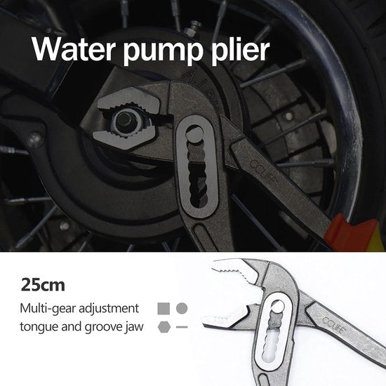 Professionele 4-delige tangset universele combinatietang 170 mm punttang 170 mm zijsnijder 160 mm waterpomptang 250 mm voor huishouden, werkplaats gereedschap tangen handgereedschap