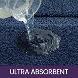 Badkamertapijt, 40 x 60 cm, badmat, antislip, wasbaar, zachte badmat, microvezel, absorberend, badmatten voor badkuip, doucheruimte en badkamer, blauw