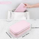 Klein fluwelen reissieradendoosje, klein fluwelen sieradendoosje voor meisjes en vrouwen, mini-sieradenorganisator voor ringen, oorbellen, kettingen, armbanden, klein sieradendoosje, roze