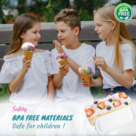 Set of 2 ice cream containers for ice cream, 1.5 L, storage containers, freezer containers, ice containers, BPA-free food grade