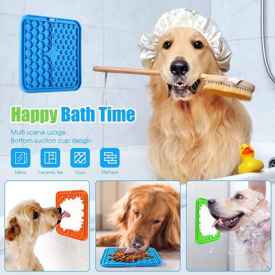 Lekmat voor honden, premium likmat voor honden met zuignap voor verlichting van angst van honden, voor baden, verzorging en training voor puppy's