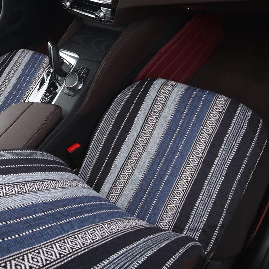 Autostoelhoezen voor voorstoelen, universele autostoelhoezen, voor bestuurdersstoel en passagiersstoel, auto-accessoires, zware dekdoek-stof