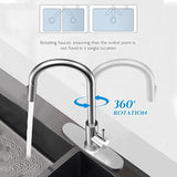 Keukenkraan met afneembare bodem, keukenkraan uitschuifbare mengkraan keuken, RVS warm koud keukenkraan G3/8'' aansluiting 360° draaibaar wastafelkraan met douche twee waterstraalsoorten