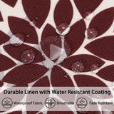 Kussensloop 40 x 40 cm, lente, modern, outdoor, bankkussen, kussenhoes, kussenhoezen, waterdicht, linnen, zomer, rood, dahlia, bloem, voor woonkamer, slaapkamer, bank, tuin, terras, decoratie, set van