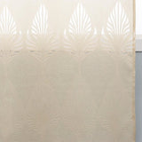 Gordijngordijn, bladeren, jacquard winkel, gordijnen, semi-transparant, stof, voile, decogordijn, lichtdoorlatend, raamgordijn, gordijn met ogen, zacht, 140 x 245 (b x h) cm, beige (1 stuk)