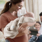 Mousseline Deken Baby - Ademende babydeken, babydekens pasgeboren, zachte kruipdeken voor kinderen, mousseline slaapdekens voor peuters meisjes jongens 120x120cm (ivoor)