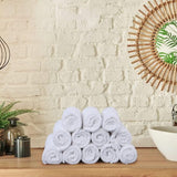 Luxe washandjes set van 100% katoen, 30 x 30 cm zeepdoekjes (wit)