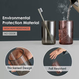 Tandenborstelhouder voor muur, kunststof tandenborstelbeker, tandenborstelhouder, zonder boren, geschikt voor kinderen en gezinnen (wit) (4 bekers)