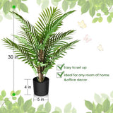 Kunstplant palm groot 70 cm kunstpalm nep plastic plant kunstplanten areca palm voor decoratieve woonkamer woning balkon kantoor (1 stuks)