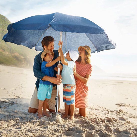 parasolstandaard met 4 haringen, afneembaar instelbaar, robuust grondanker voor parasol van metaal, grondpen, parasol buiten, voor strand, gras, zand