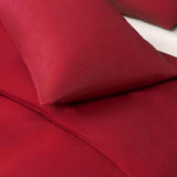 Rood dekbedovertrek, 220 x 240, 3 stuks, 100% gewassen microvezel, zachte effen kleur, winterbeddengoedset met hoekbindingen en ritssluiting, bevat 1 dekbedovertrek en 2 kussenslopen