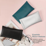 Brillenkoker, 2 stuks draagbare zonnebrillen etui met kliksluiting brillenkoker zachte bril beschermhoes leesbrillenetui voor dames met reinigingsdoekje