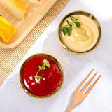 8 stuks snack dip schalen kleine schaaltjes dipschaaltjes set sausschaaltjes dipschalen snackschalen kruidenschalen gouden sushi borden saus kom voor tapas dessert ketchup fingerfood