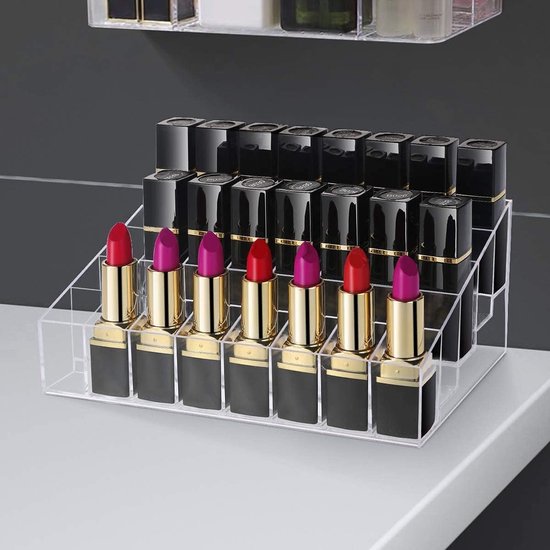 40 plaatsen lippenstift organizer lippenstift opslag lippenstift houder cosmetica organizer acryl transparante lippenstift standaard