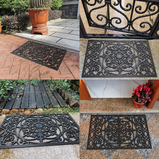Deurmat, rubber, voetmat, outdoor, regenbestendig, antislip deurmat, weerbestendige deurmat voor buiten. Deurmat, rubber, voetmat, buiten, bestand tegen regen, antislip deurmat, weerbestendige deurmat voor buiten.