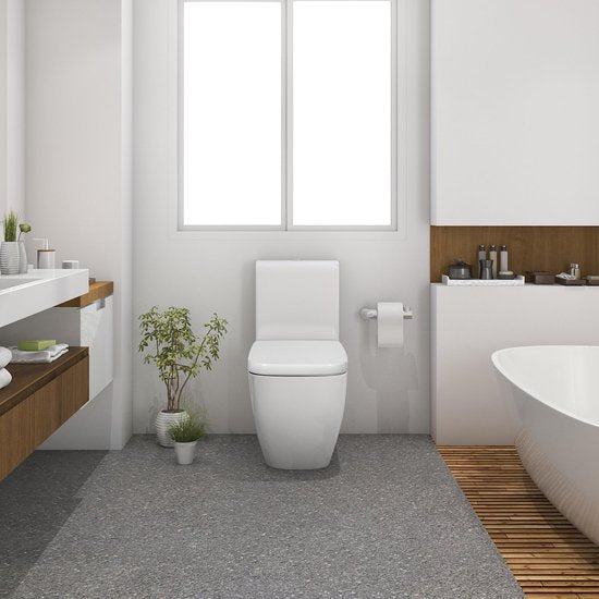 Rootz Toiletdeksel - WC-deksel - Toiletbrilhoes - Toiletarmatuur - Loo-accessoire - Badkamer essentieel - Toiletblad - Wit - 20,3x17,1x3,3 inch.