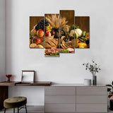 Moderne 4 panelen canvas vers fruit op tafel keuken muurkunst schilderij de afbeelding op canvas voedsel foto's kleurrijk
