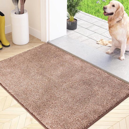 Schoonloopmat, voor binnen, 50 x 80 cm, antislip, machinewasbare vloermat, schoonloopmat, entreemat met waterabsorberende deurmat voor hond, ingang, voordeur en hal