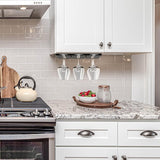 2 stuks wijnglashouders, omgekeerde wijnglashouders, hangende wijnglashouder, voor familie, restaurant, hotel, bar (zwart)