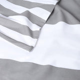 Still Beddengoed, 200 x 200 cm, grijs, ademend, renforcé beddengoedset met 1 dekbedovertrek van 200 x 200 cm en 2 kussenslopen van 80 x 80 cm, wit, grijs