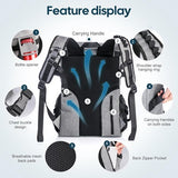 Koelrugzak, 35 liter, thermische rugzak, koeltas, waterdichte picknickrugzak met flesopener, voor picknick, camping, strand, wandelen, reizen, winkelen