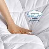 Dekbed, 155 x 220 cm, 4 seizoenen, doorgestikt dekbed 300 g/m², microvezel, 155 x 220 cm, super zachte deken, slaapdeken, ademend, 155 x 220 cm, wit