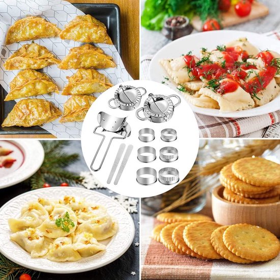 11 stuks roestvrijstalen knoedel maker, Ravioli Dumplingmaker, Ravioli Dumpling, Ravioli Cutter,Ravioli Maker, Ravioli Maker, Ravioli Machine