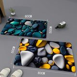 Badmat steen (3D-patroon), badmat, antislip badkamertapijt, absorberend, 50 x 80 cm, absorberende vloermat, sneldrogende badmat, garneer de stemming (groen)