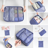 Packing Cubes, kofferorganizer, kledingtassen, schoenentas, reisorganizer, verpakkingskubus, cosmetica, reisorganizer, paktassen voor koffer (8-delig, marineblauw)