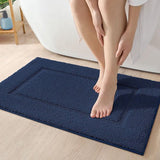 Badkamertapijt, 40 x 60 cm, antislip, wasbaar, zachte badmat, microvezel, absorberend, badmatten voor de badkuip, doucheruimte en badkamer, blauw