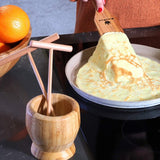 Pannenkoekenmaker - crEpes spatel - 4-delig hout (18", 13", 9" spreider en 30 cm lange houten spatel) praktische maten voor elke crEpefan - 100% natuurlijke en hoogwaardige crêpes maker