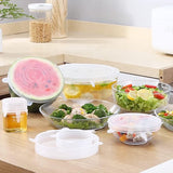 6 stuks rekbare siliconen deksels, 9 cm, herbruikbaar, BPA-vrij, siliconen deksel, universeel, rekbaar voor schalen, blikjes, honingglazen, fijnkostglazen