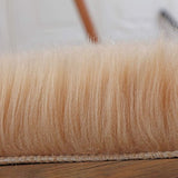 Imitatie lamsvacht schapenvacht tapijt, Kunstbont in superzacht imitatievacht tapijt voor slaapkamer vloer woonkamer woondecoratie tapijt bedmat bankmat (bruin, 60 x 90 cm)