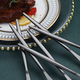 Tafelmes 6-delig, roestvrijstalen matzwart tafelmes, robuust botermes, modern design botermes, vaatwasmachinebestendig (matzwart-8,9 inch)