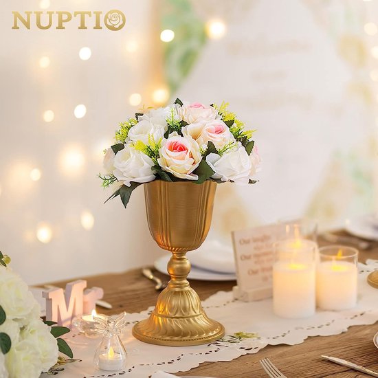 Wedecor Simulatie Rozen, bloemenballen met sokkel, bruiloft/party bloemenstandaard rozen, bruiloftsgids/citroen