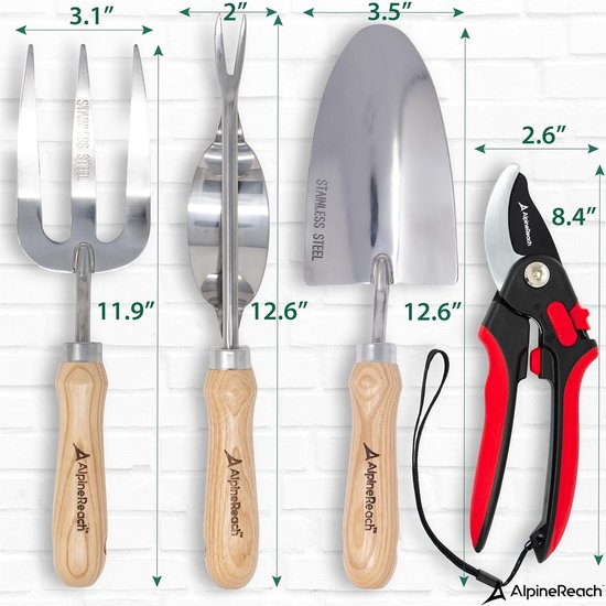 Bypass-snoeischaar voor de tuin, met scherp, duurzaam SK5-staal, brede bladen, boomtakken, ergonomische handgreep, premium tuingereedschap, handschaar (tuingereedschapset)