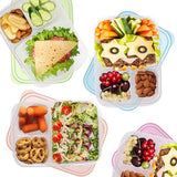 Bento Lunchbox Herbruikbaar 3 compartimenten (7 stuks) Doorzichtige dozen met dekselset - Magnetron-, vaatwasser- en vriezerbestendig - Stapelbare plastic lunchbox Volwassenen en kinderen