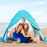 Uv-bescherming 50+ pop-up strandschelptent voor S (2-3) personen/L (3-4) personen automatische strandtent met uittrekbare bodem gezinnen draagbare baby strandtent voor outdoor draagbare werptent