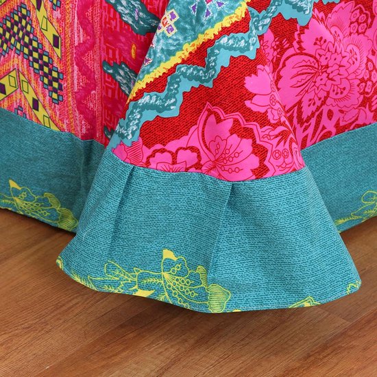 Dekbedovertrek (220 x 240 cm) en kussensloop (80 x 80 cm), Boheemse stijl, goede kwaliteit Translation: Duvet cover (220 x 240 cm) en pillowcase (80 x 80 cm), Bohemian style, goede kwaliteit