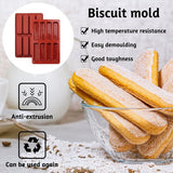 2 Stuks Siliconen Mueslireep Mallen 8 Holte Rechthoek Gebak Bakvormen Lange Strips Voor Financiën Bliksem Energierepen Chocoladerepen