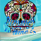 Microvezel strandlaken 90x170cm anti-zand, strandlaken zacht, 100% microvezel, sneldrogend - turquoise schedel