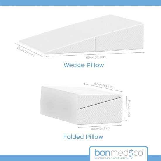 Comfort in elke situatie - als matraswig in bed, als hoogsteunkussen, wit