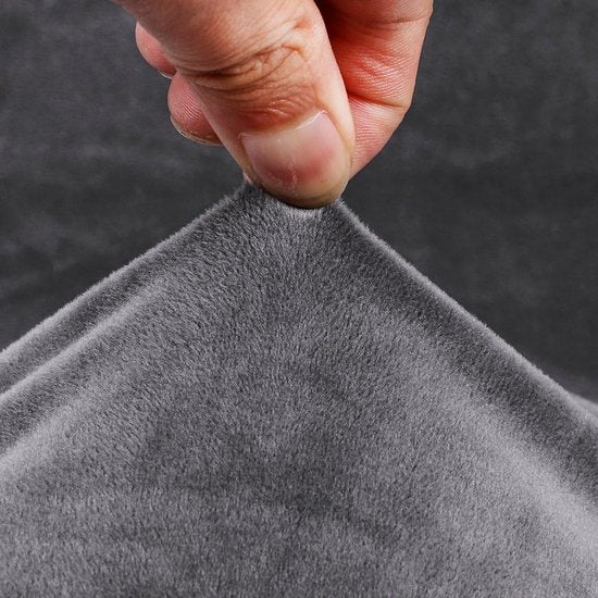 Hoezen voor eetkamerstoel, fluwelen stretch, van spandex pluche, voor solide, grote eetkamerstoelen, beschermende hoezen, decoratief