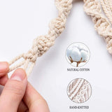 Macramé wandkleed boho deco geweven wanddecoratie wandtapijt Boheems tapijt geweven huisdecoratie chic huisdecoratie geschenken appartement slaapzaal kamerdecoratie (wit-blong)