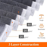 5 stuks 90 liter opbergtas voor dekbedden, opvouwbare opbergdoos met deksel, kast, kledingkast, organizer, verhuisdozen, onderbed, opslag voor kleding, kleding, grijs