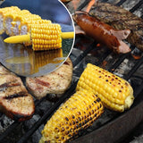 16 x Corn Skewers with Stainless Steel Pins, Rustproof - Reusable Corn Skewers - Accessories for Barbecues, Barbecues, Kitchen (Pack of 16 - Corn)