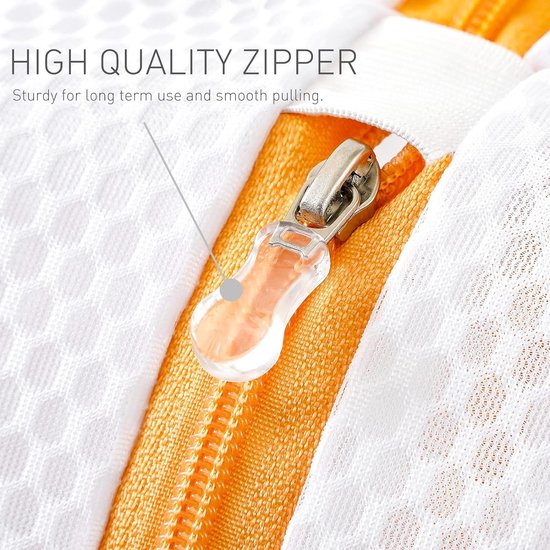 Waszakken Mesh waszakken Wasmachinetas voor intimiteitslingerie en delicatessen met premium ritssluiting, set van 3