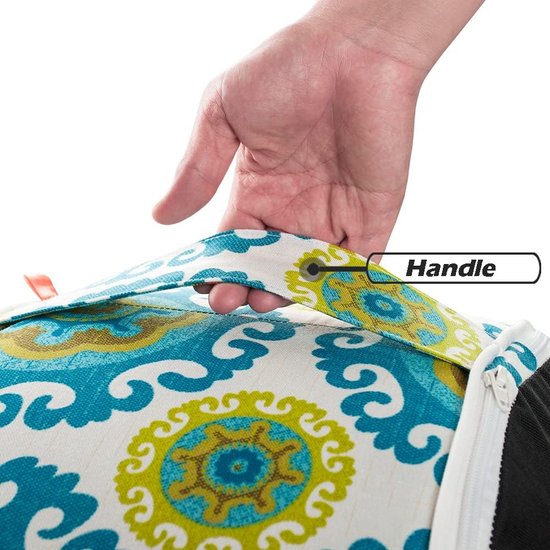 Opblaasbare kruk voor buiten, 50 x 23 cm, van polyester en pvc, voor strand, tuin, zwembad, woonkamer, groen